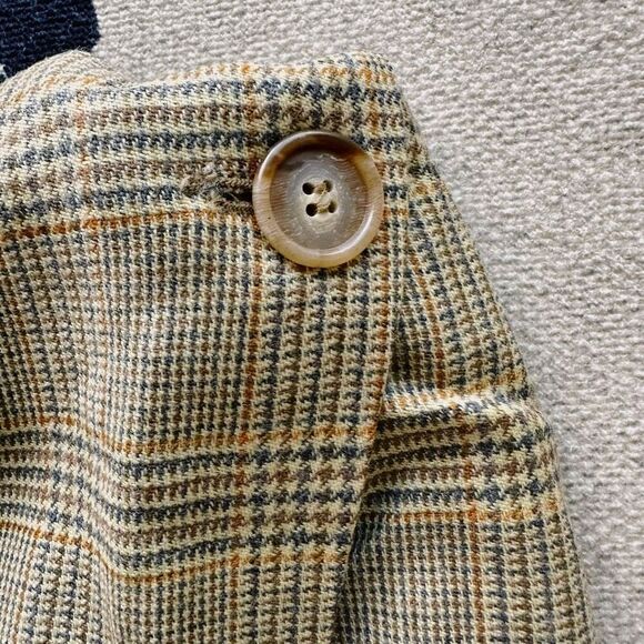 Zadig & Voltaire Deluxe Wool Cashmere Blend‎ Plaid Wrap Skirt Size 12 - Picture 3 of 5